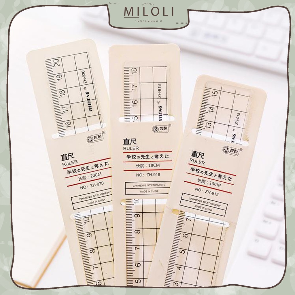 

[MILOLI] 15CM Penggaris TRANSPARAN GRID Ruler Lucu - F0082