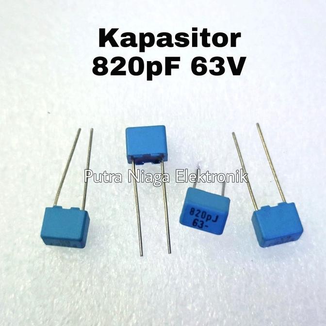 Murah Kapasitor MKM 820pF 63V / 0,82NF 63Volt MMK nonpolar 820pJ63 putr4n Segera Dapatkan