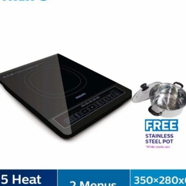 Kompor Induksi Listrik Philips Induction Cooker Hd 4902/60 Free Panci