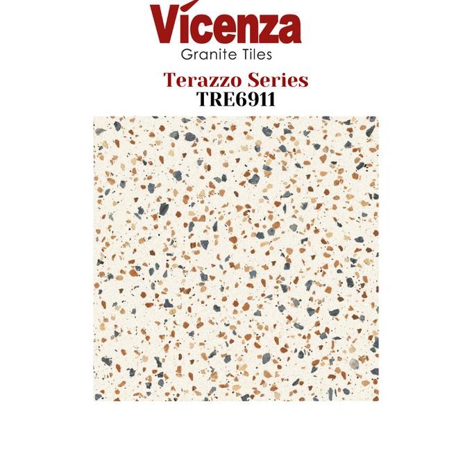 Keramik/Granit/Granite Tile Lantai Dinding Motif Teraso Krem 60x60 GT