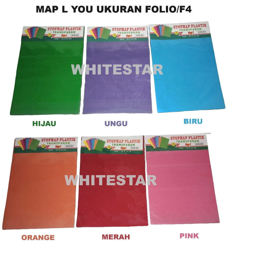 

map L / map plastik / clear sleeve uk. / ukuran F4 - you by kiky