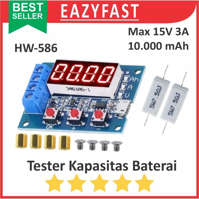 MODUL TESTER KAPASITAS BATERAI HW-586 BATTERY CAPACITY METER ZHIYU