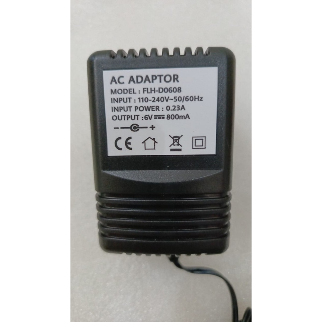 AC ADAPTOR 6V 800MA MODEL FLH-D0608