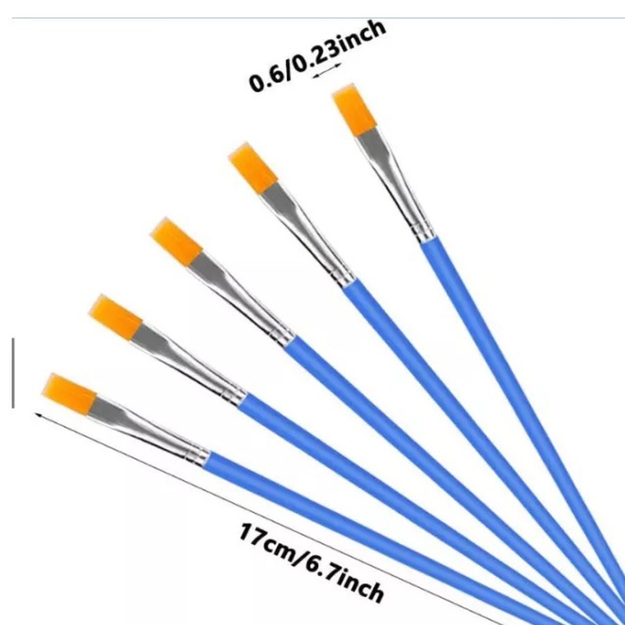 

KUAS LUKIS KUAS GAMBAR NYLON FLAT BISA UNTUK CAT MINYAK MAUPUN CAT AIR DATAR