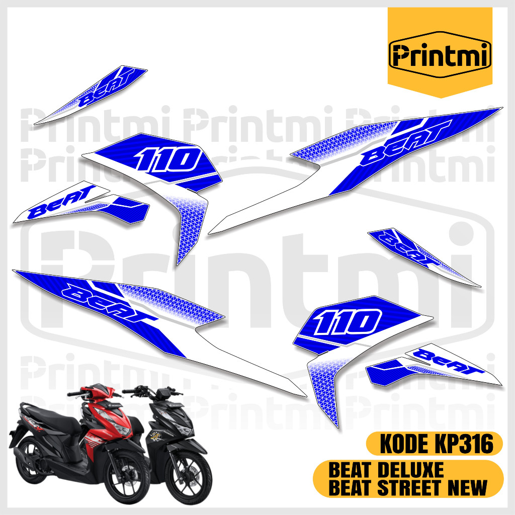 Striping Stiker Motor Beat Deluxe 2021 2022 2023 2024 CBS ISS Street New Variasi List Skotlet Printm