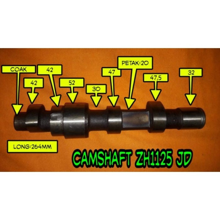 GOSEND! CAMSHAFT NOKEN AS KLEP MESIN DIESEL DONGFENG JIANGDONG ZH1125 30PK