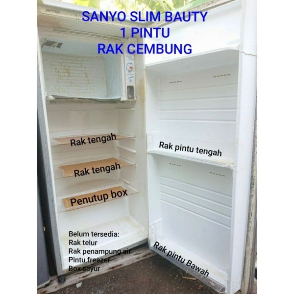RAK KULKAS LEMARI ES SANYO SLIM BEAUTY 1 PINTU