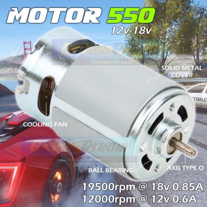 MOTOR DC 550 12V - 18V HIGH SPEED DINAMO MESIN POWER TOOLS DIY RS550