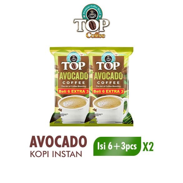 

Top Coffee Kopi Instan Avocado 22 gr isi 6 + 3 pcs x2