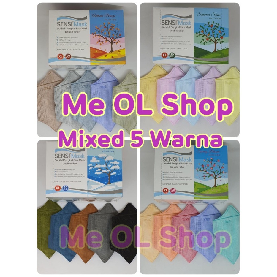 Terlaris Masker Sensi Duckbill Xl 4Ply Isi 50Pcs Masker Besar Extra Large