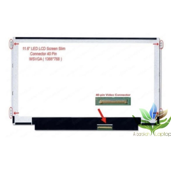 LCD LED LENOVO THINKPAD X140E X121E X131E X130E 11.6 SLIM 40PIN