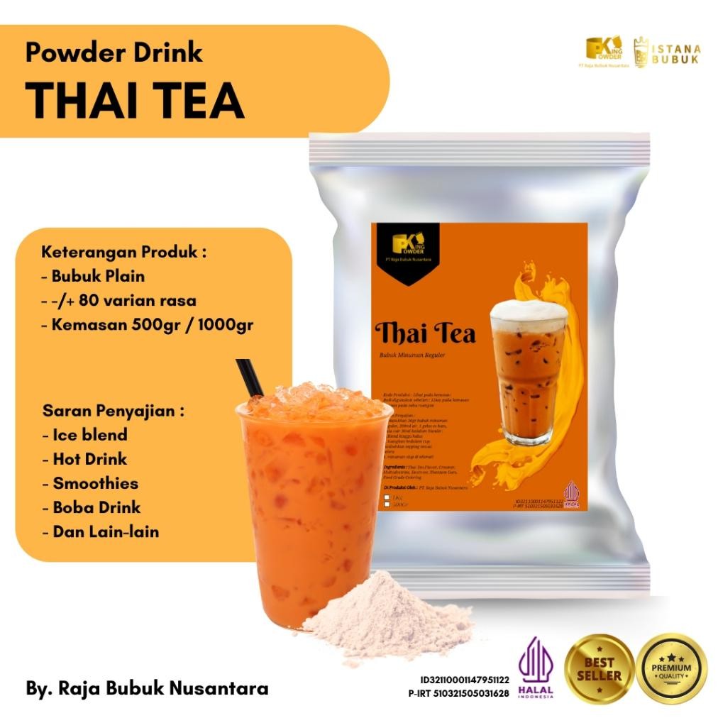 

Bubuk Minuman Rasa Thai Tea 1Kg Thai Tea Powder Drink Bubuk Thai Tea Thai Tea Bubuk Powder Thai Tea