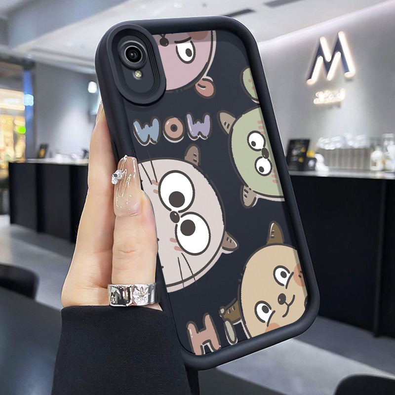 Casing Hp Untuk VIVO Y91C Y90 Y1s Case Casing Kesing sarung HP pola kartun sapi Softcase trendi baru