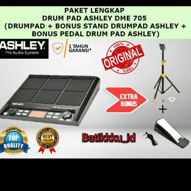Jual Drumpad Elektrik Ashley Dme 705 Dme705 Original Percussion Full Paket