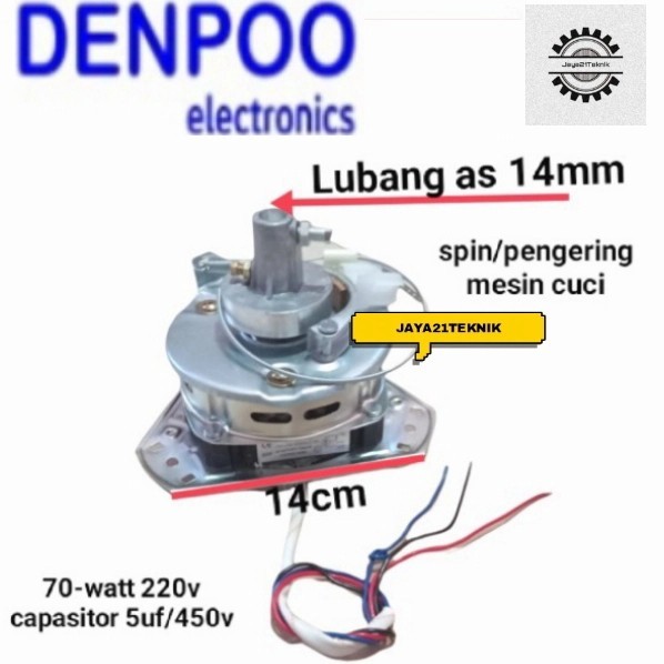 DINAMO PENGERING MESIN CUCI 2 TABUNG DENPOO