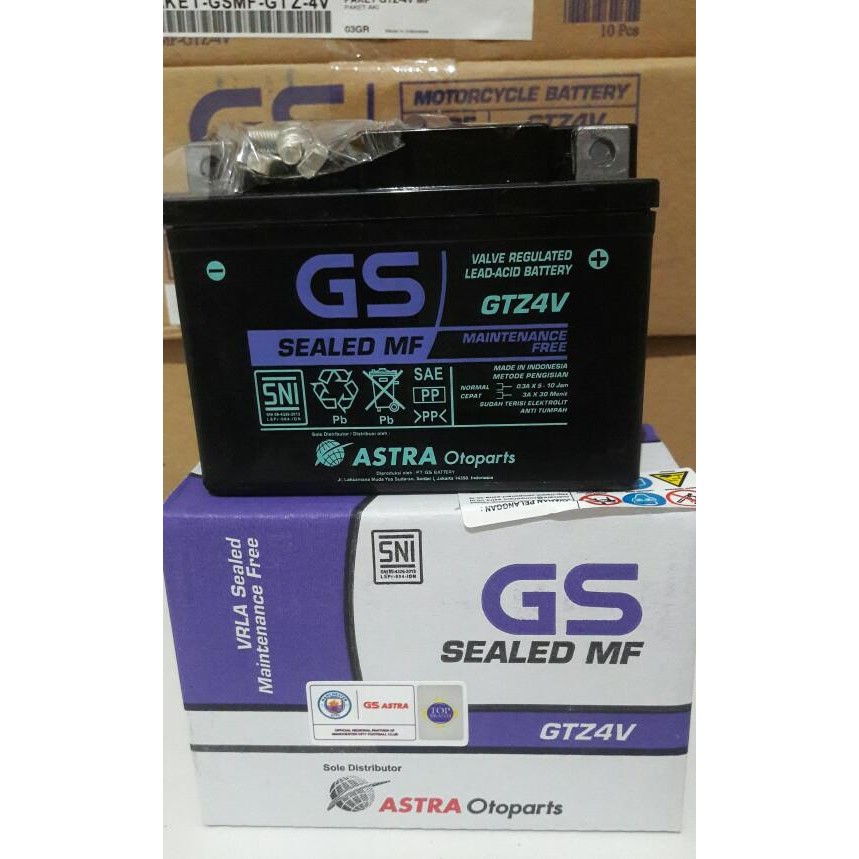 Aki Gs Astra Gtz4V Utk Honda Beat, Vario 110, Scoopy, Revo