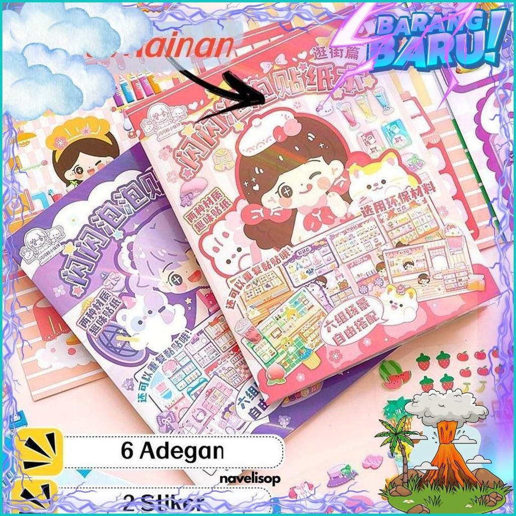 

Buku Stiker Gelembung Paper Book Toca Boca 6 Adegan + 2 Stiker Putri Cantik Berdandan Buku Stiker 3D Ratusan Perubahan Kostum Lucu Perubahan Stiker 3D Menunjukkan Gadis Imut Mainan Pendidikan Anak Perempuan Berdandan Pakaian Buku Aktivitas Murah