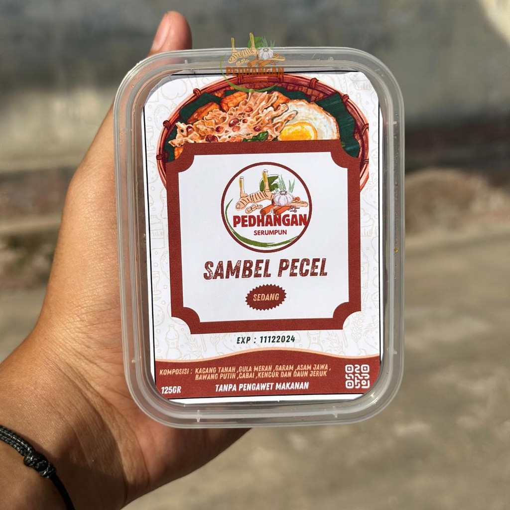 

Sambel Pecel Kacang "Pedhangan Serumpun" Pedas Sedang 125g Pedas Gurih