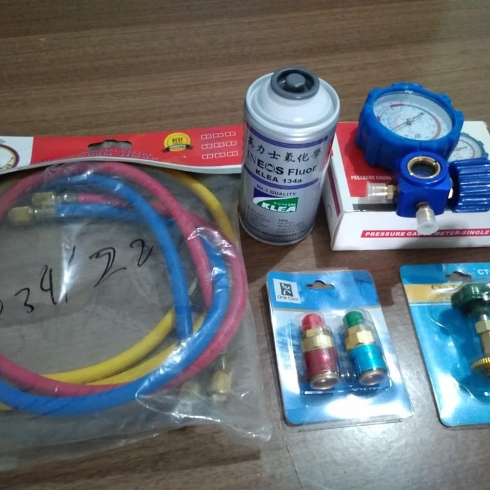 PAKET ISI FREON MOBIL KOMPLIT ISI SENDIRI/PAKET ISI FREON KULKAS