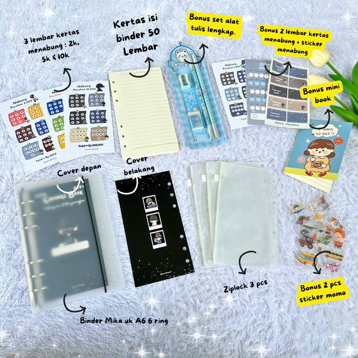 

Paket Binder Keuangan Nabung Murah Lengkap Super Lucu A6