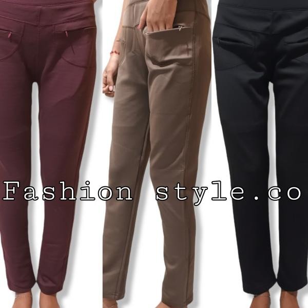 Celana Panjang Wanita Bahan Scuba Jumbo / Celana Saya Scuba Strech