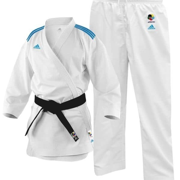 Baju Seragam Pakaian Karate Gi Adidas Adizero Blue Stripe