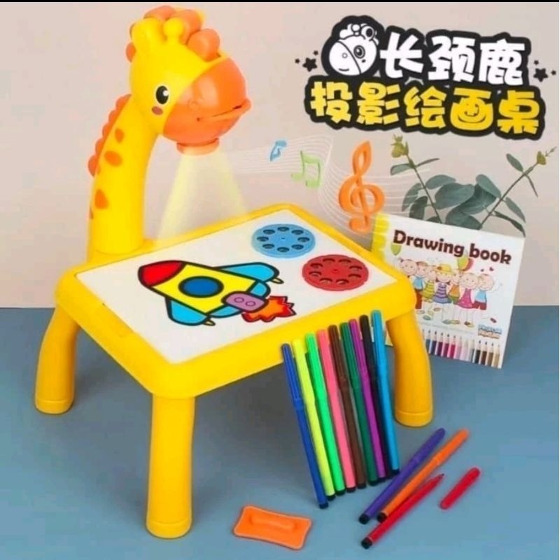 Mainan Edukasi Anak Meja proyektor/ Meja Belajar Proyektor / meja gambar berwarnai / SS 1555