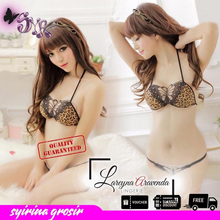 SET BRA + CELANA DALAM WANITA SEXY MOTIF MACAN BUTTERFLY PRODUK PILIHAN
