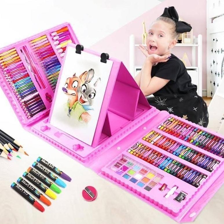 

SPECIAL 208Pcs Kids Super Mega Art Coloring Set Crayons Oil Pastels Colour Pencils For Drawing & Painting sth-6