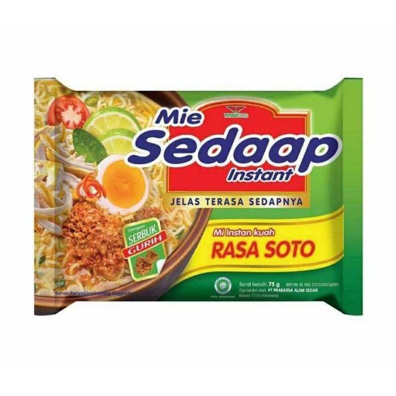 

MIE SEDAP RASA SOTO 75 GRAM 5 PCS