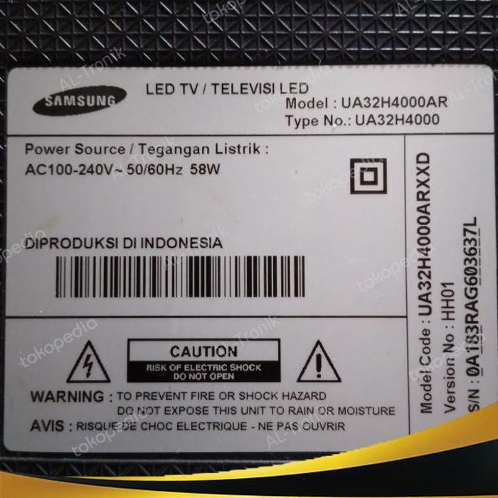 | ATO | PANEL SCREEN LAYAR TV LED SAMSUNG 32 INCH MODEL UA32H4000AR UA32H4000 32H4000 UA32H4000ARXXD