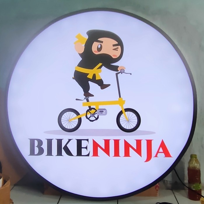 neon box bulat 100cm