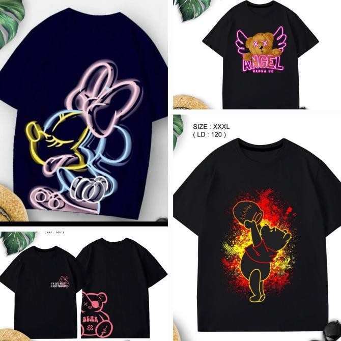 kaos wanita jumbo/kaos bigsize/kaos oversize/kaos xl/baju natal H85M