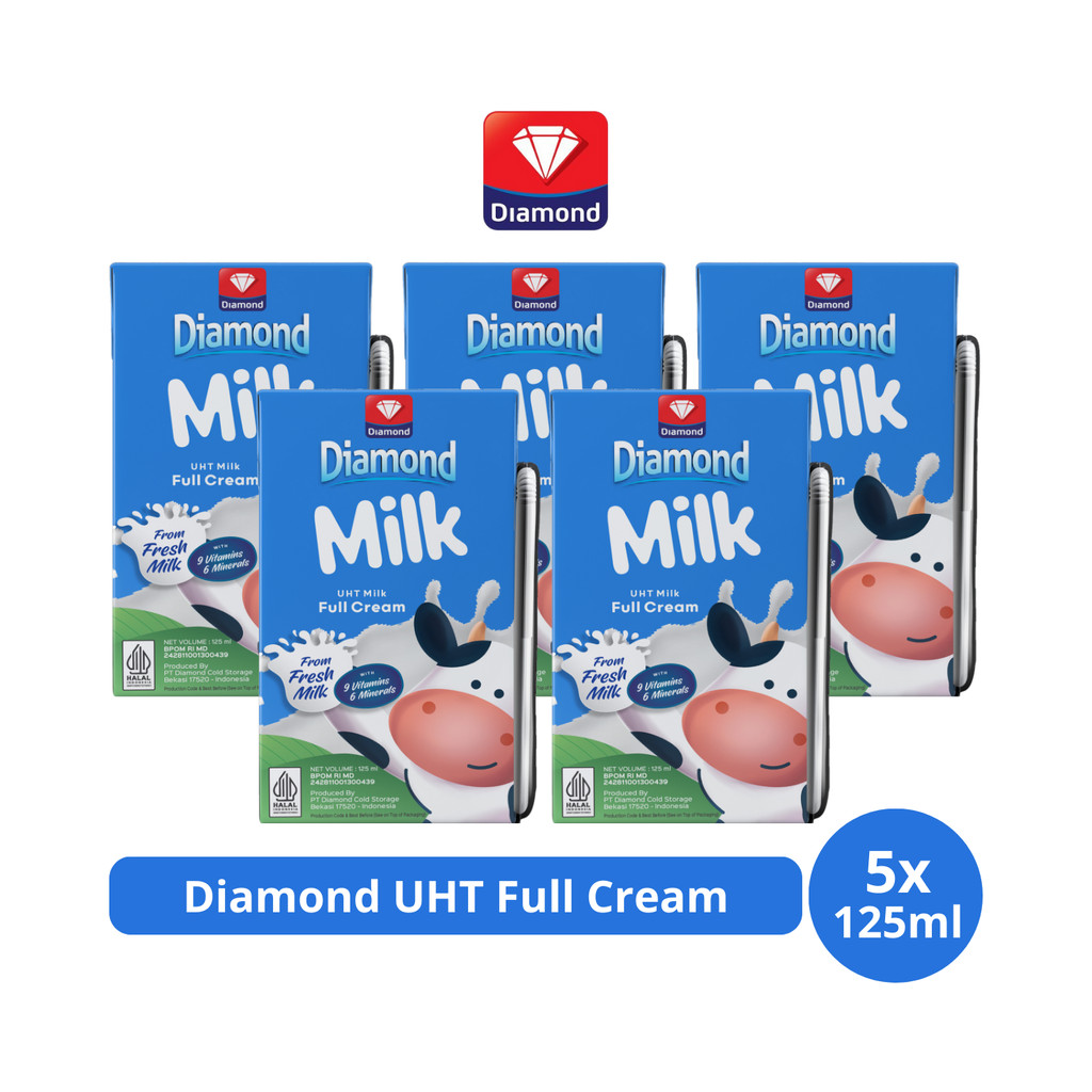 

Diamond Milk Susu UHT Full Cream 125ml x 5 pcs