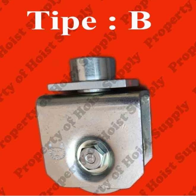 Roda Pagar Pintu Sliding Bull Brand 3 Inch (7,5Cm) Rel Tikung-Belok