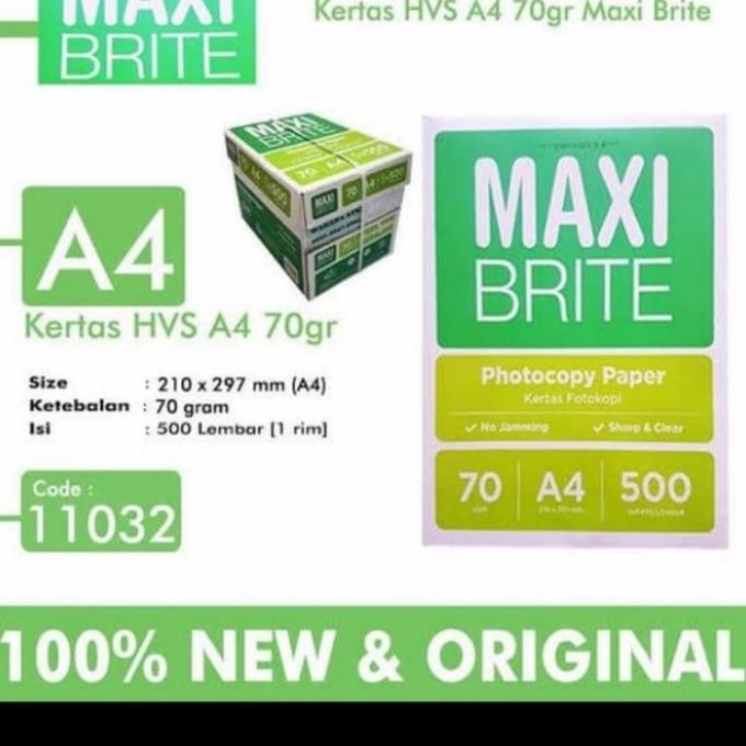 

1 Box kertas hvs A4 Maxi Brite (5 rim)