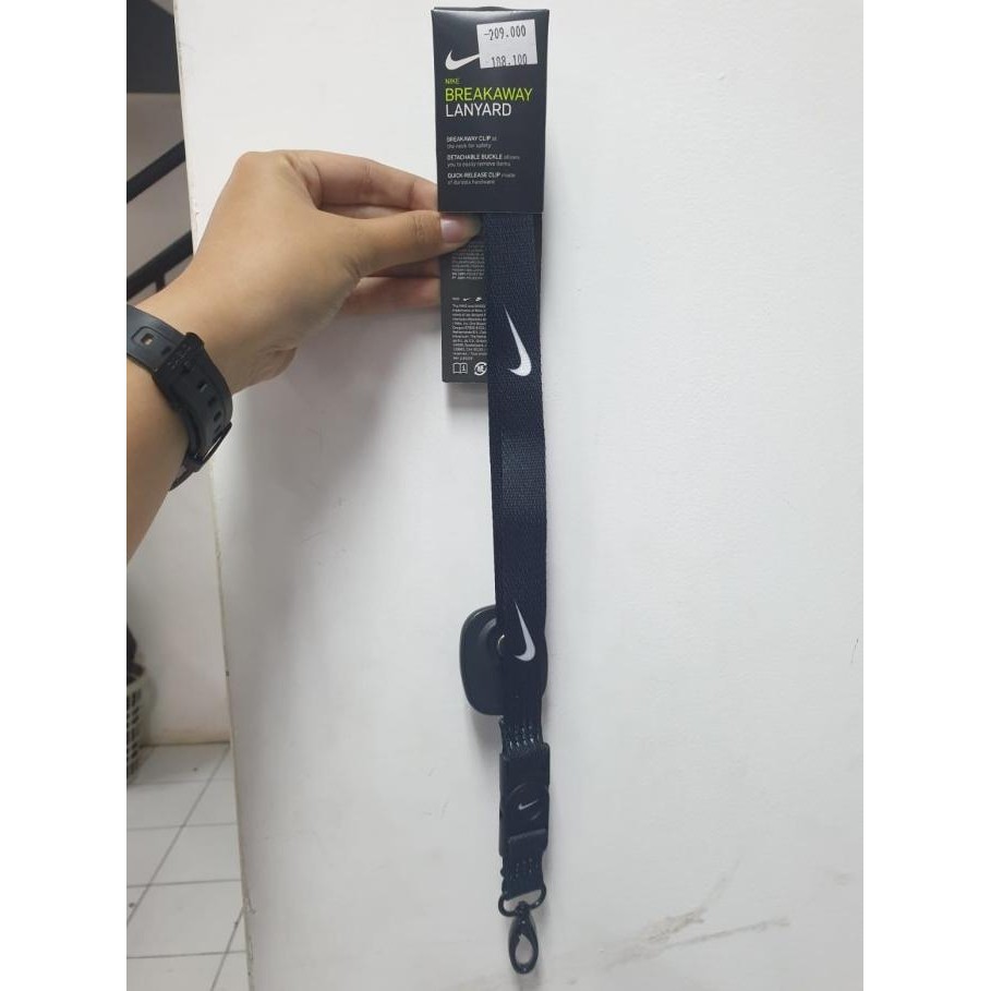 

TERMURAH - NIKE PREMIUM LANYARD BLACK/BLACK/WHITE NS N0001624091NS