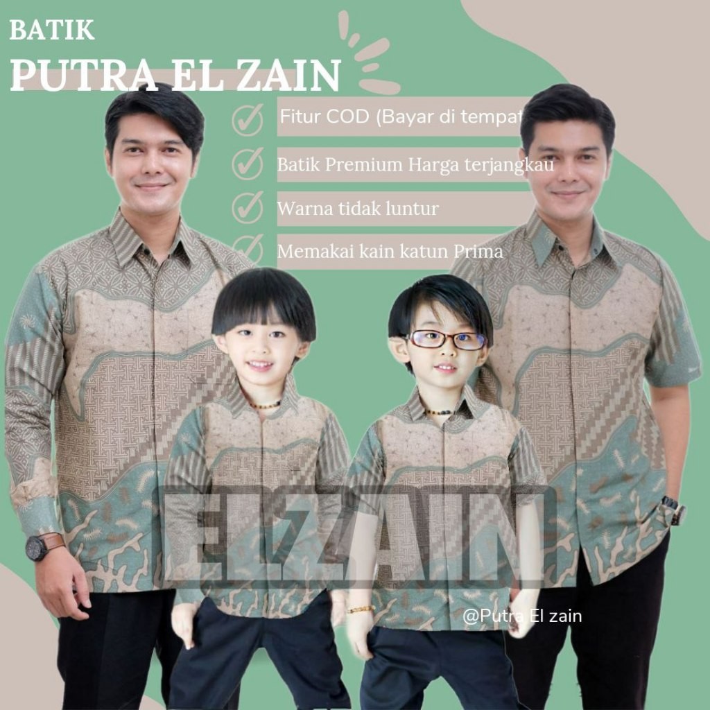 Batik PNS TERBARU Couple sweet BATIK INARA SAGE Batik Hijau sage couple batik ayah dan Batik anak