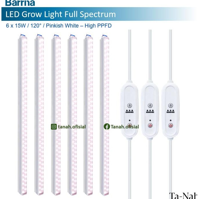Terbaru Grow Light Full Spectrum Led Barrina T5 60Cm 15W 120 Pinkish White