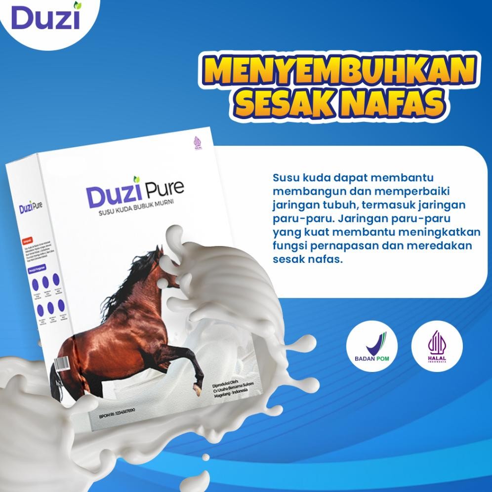 

m-4 Duzi Pure - Susu Kuda Lombok Bubuk 200 Gram 1 Box Original