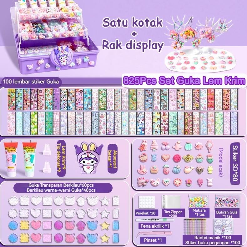 

Terpercaya Cod825Pcs Diy Deco Lem Krim Stiker Guka Deluxe Diy Krim Tanah Liat Set Lengkap Alat Grosir