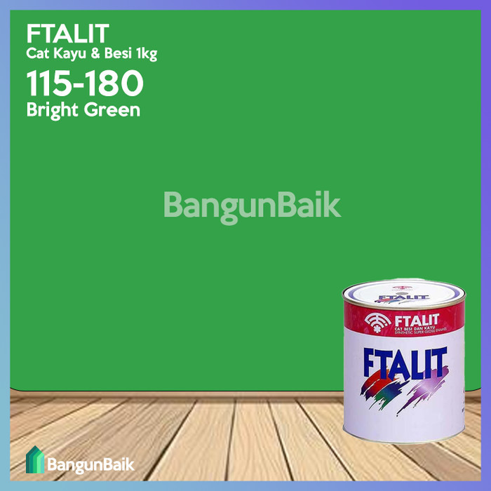 Kansai FTALIT 180 Bright Green 1kg / Cat Kayu dan Besi FTALIT 115-180