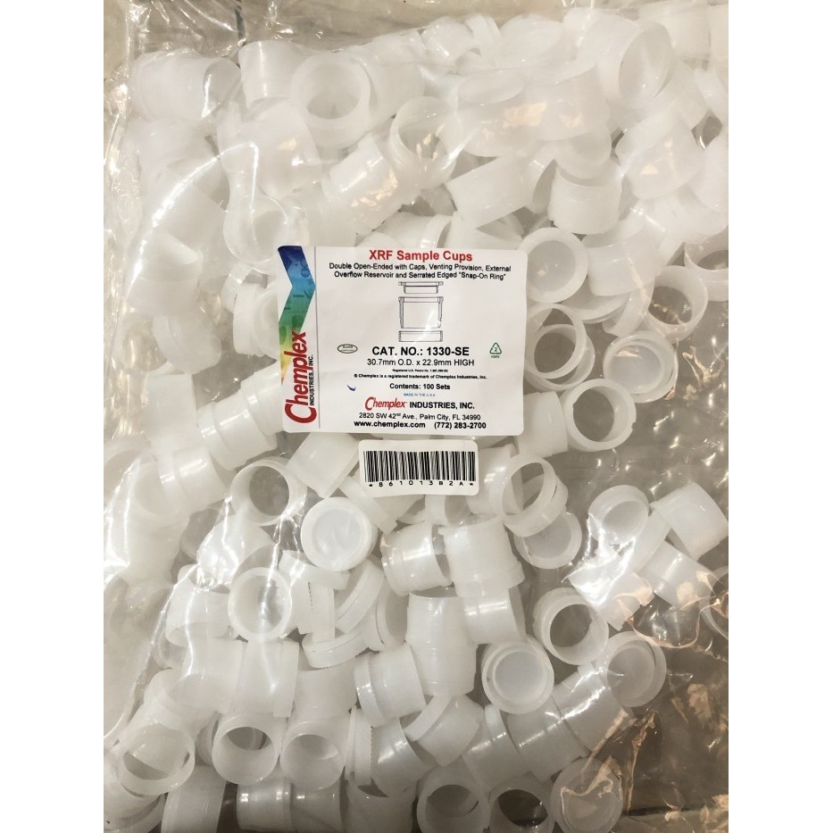 XRF Sample Cup CAT.No : 1430-SE (31.0 x 22.4 mm) 100 set Chemplex