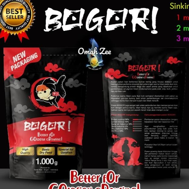 Pelet Pakan Koki Hitam Bogor Refill 1000 Gram Sinking Tenggelam
