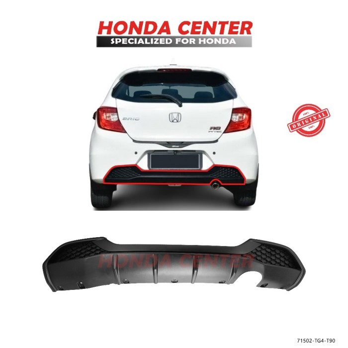 Diffuser Difuser Spoiler Garnish Bumper Belakang Bawah Honda Brio Rs 2019 2020 2021 2022 2023 Baru