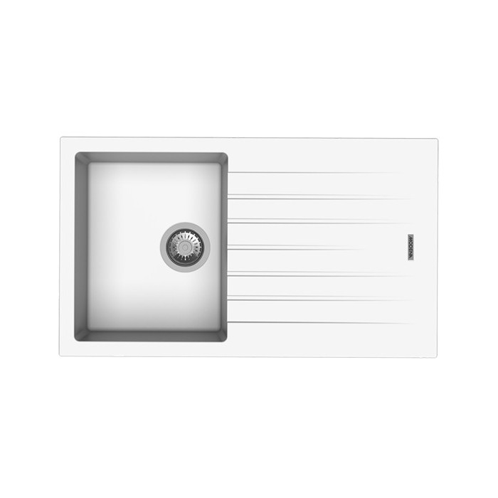 MODENA KS9101FWP SINK / WASTAFEL DAPUR MAGGIORE QUARTZ GRANITE PUTIH