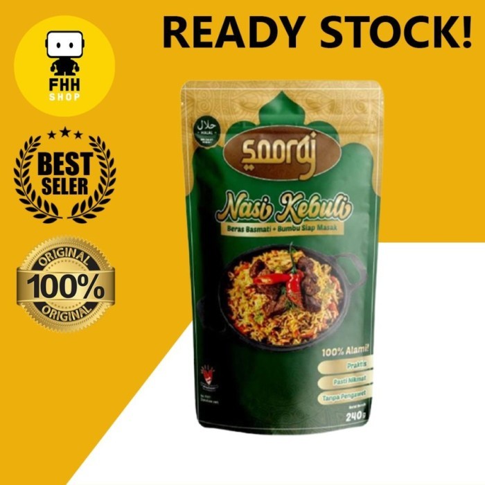 

Lhiu Sooraj Nasi Kebuli Instan 240Gr Beras Basmati Dengan Bumbu Siap Masak