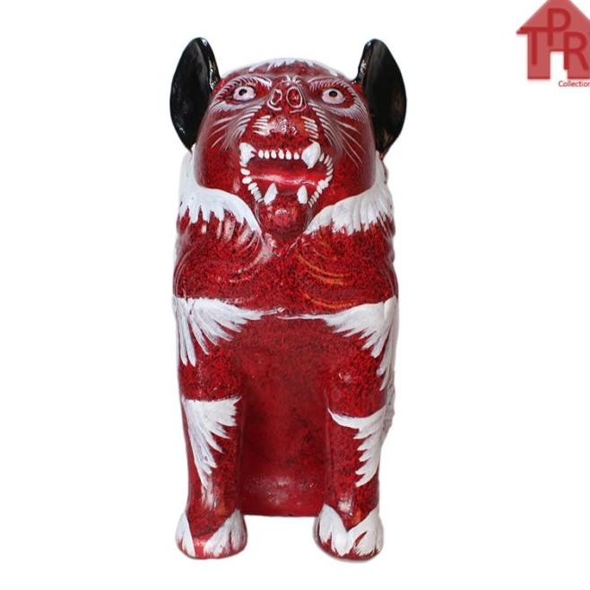 Gerabah - Celengan Tanah Liat Macan Duduk Size Jumbo T57