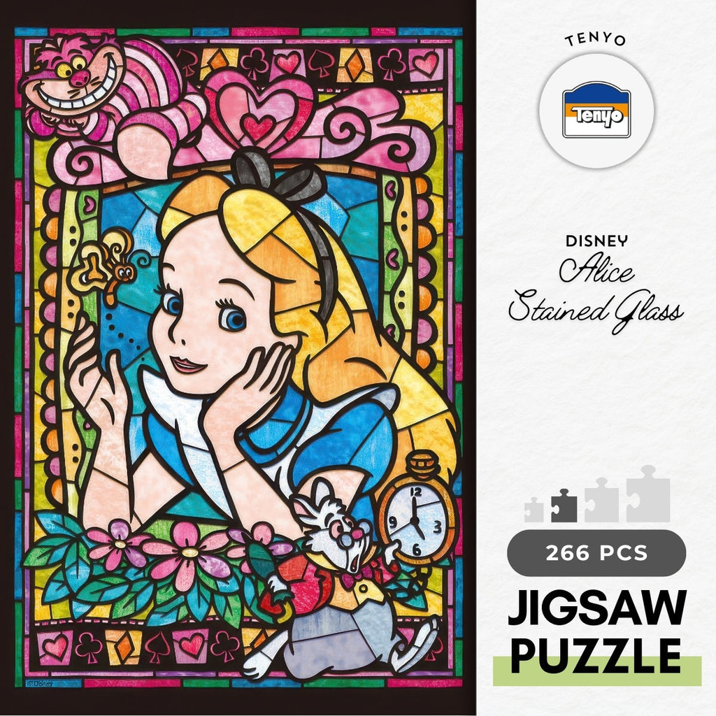 Tenyo DSG-266-750 Disney - Alice Stained Glass Jigsaw Puzzle