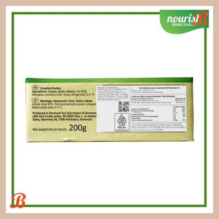 

| NN | ARLA BUTTER UNSALTED 200 GRAM